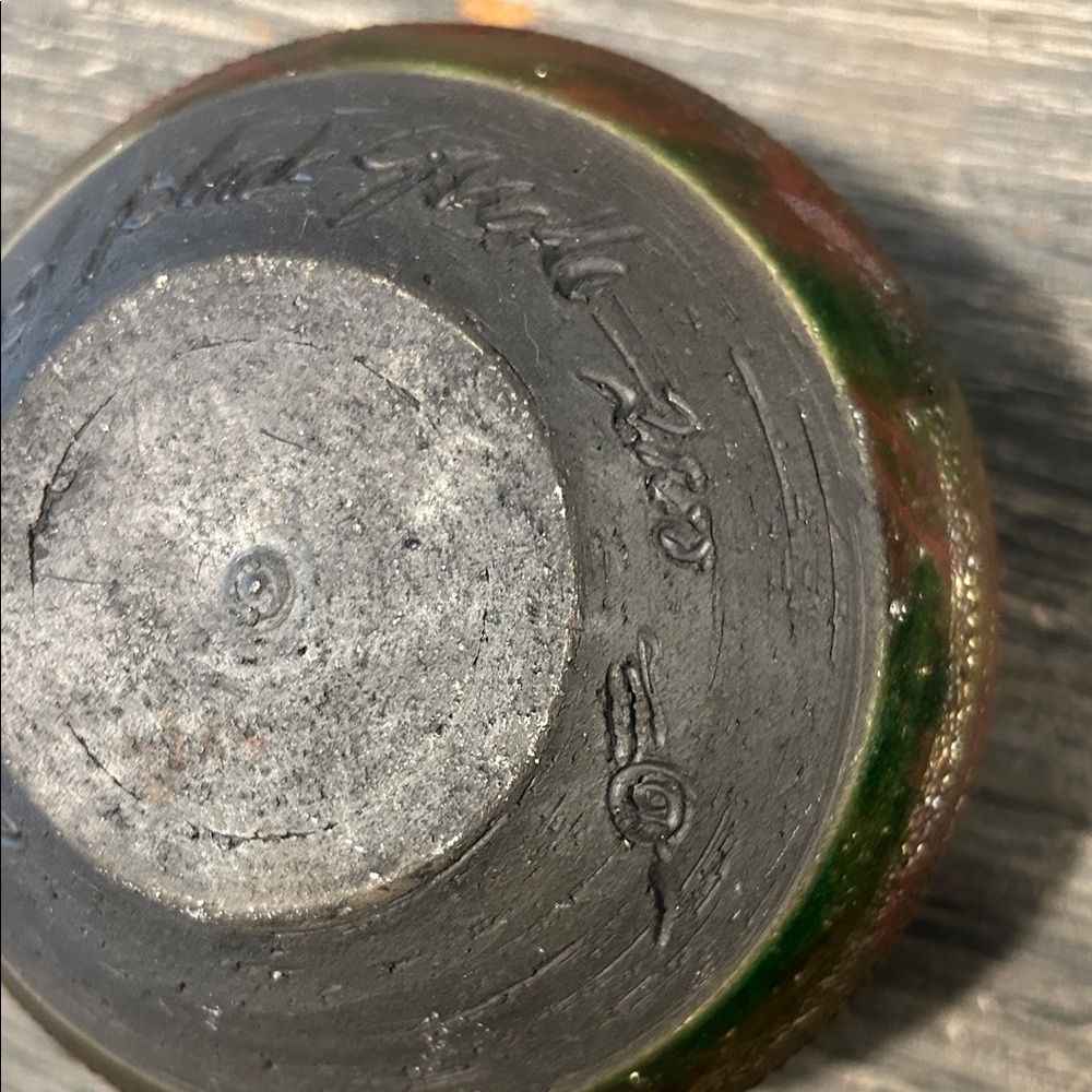 Handcrafted Iridescent Raku Pottery Vase - Multicolor - Picture 11 of 14